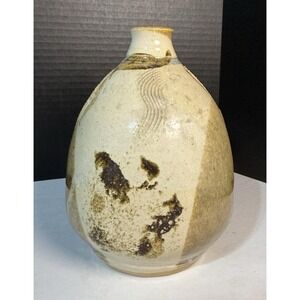 Vintage Studio Art Pottery Salt glaze Vase MCM Artist Signed Savioli